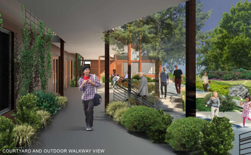 Architects' rendering of Our Home community area.